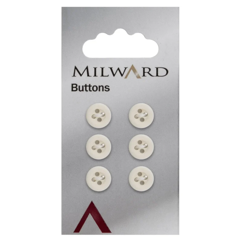 10mm milward carded buttons pack of 6 00057a