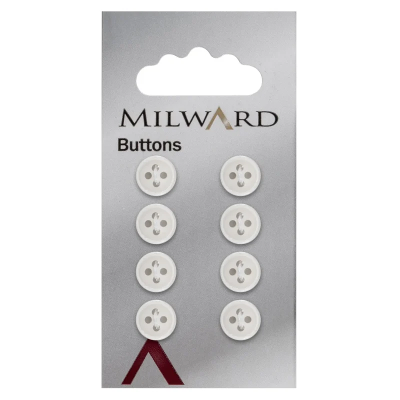 10mm milward carded buttons pack of 8 00907