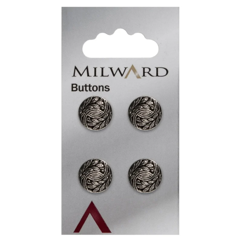 12mm milward carded buttons pack of 4