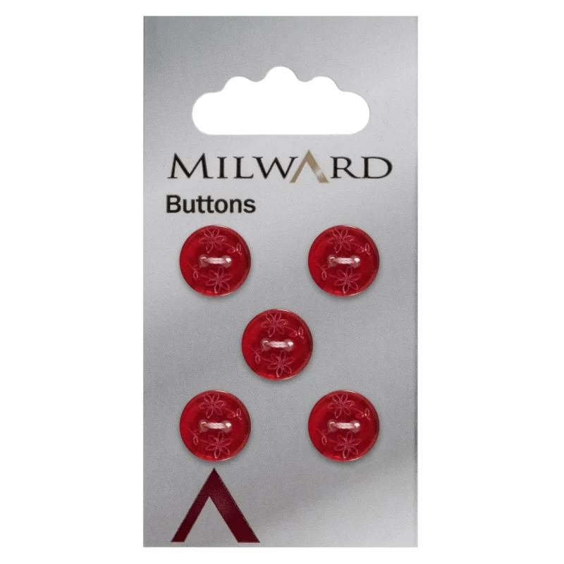 12mm milward carded buttons pack of 5 00386