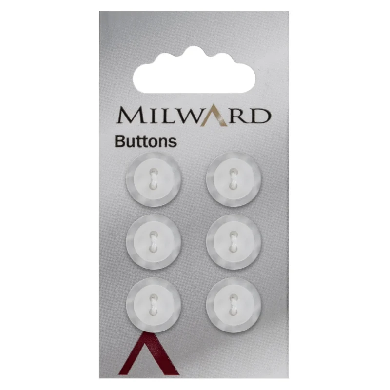 13mm milward carded buttons pack of 6 00320