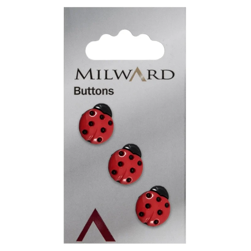 15mm milward carded buttons 3 pack