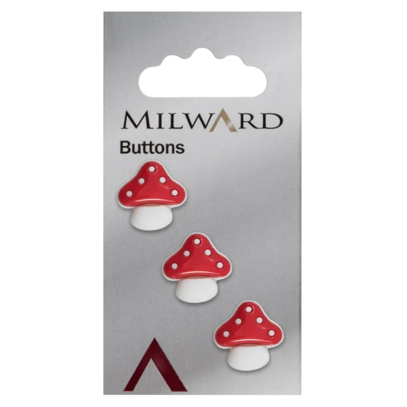 15mm milward carded buttons pack of 3