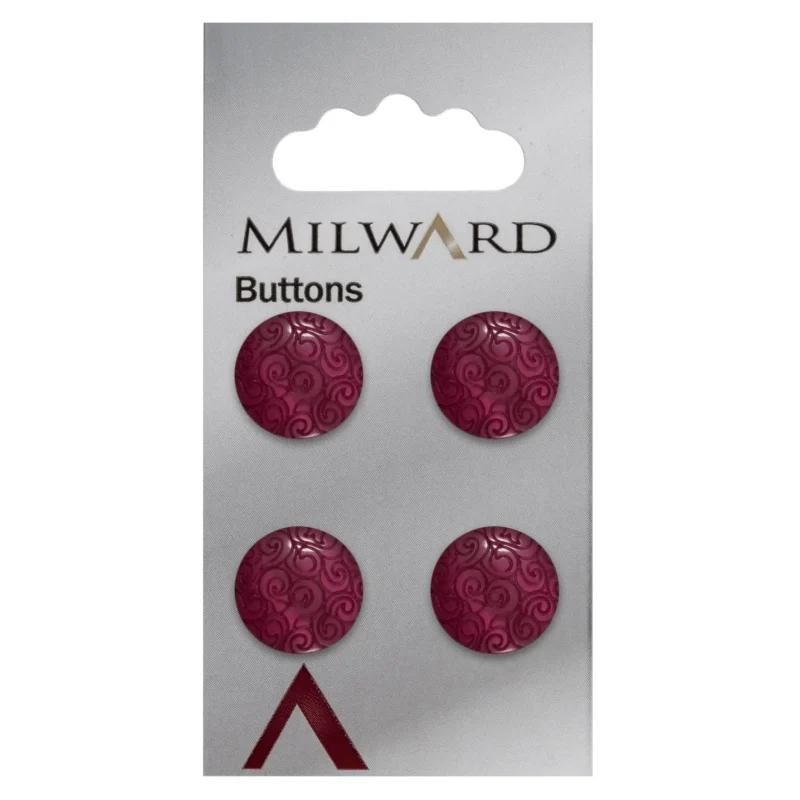 15mm milward carded buttons pack of 4 00420a