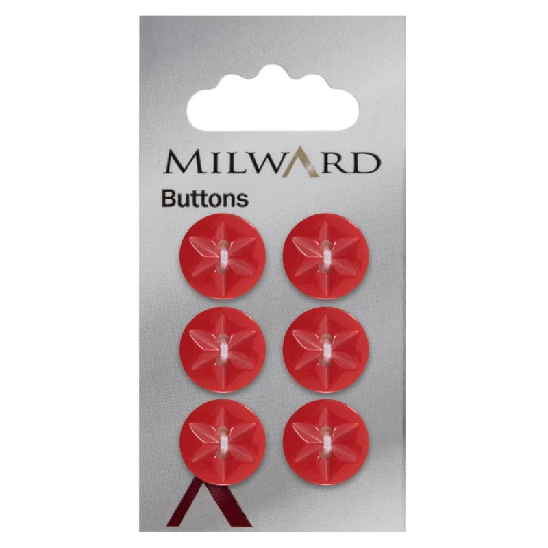 15mm milward carded buttons pack of 6