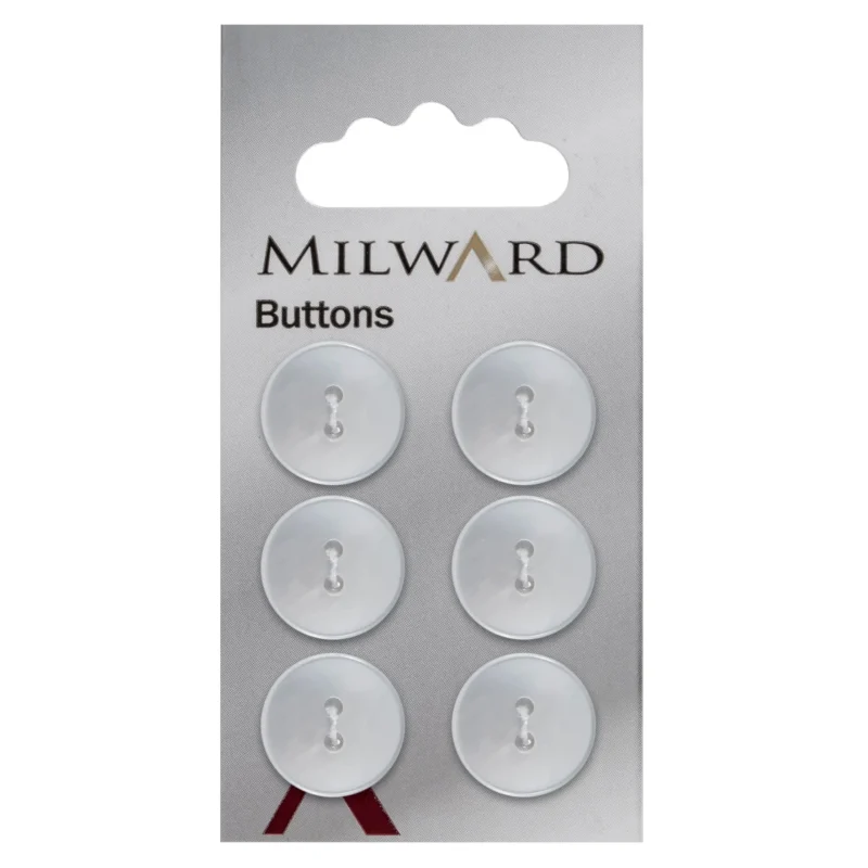 16mm milward carded buttons pack of 6