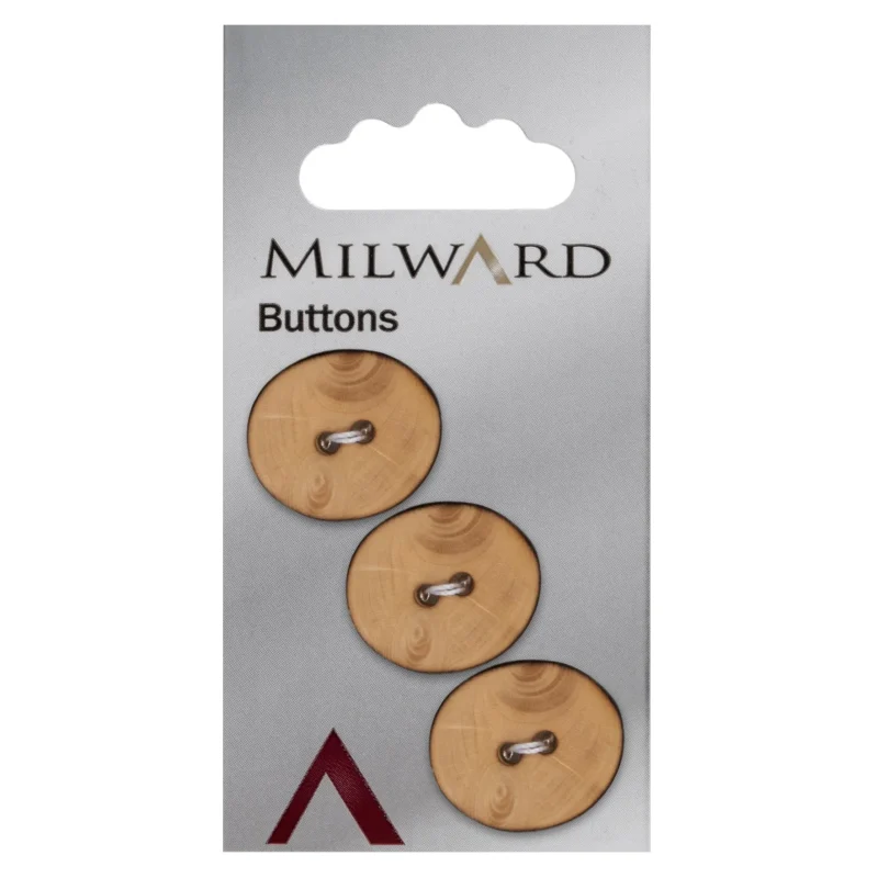 18mm milward carded buttons pack of 3 00254