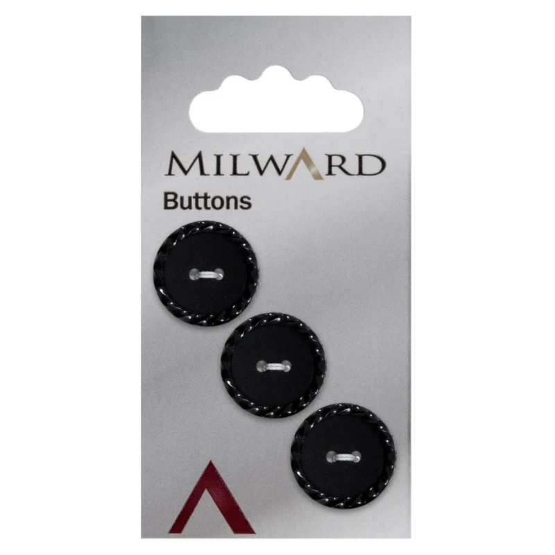 19mm milward carded buttons pack of 3