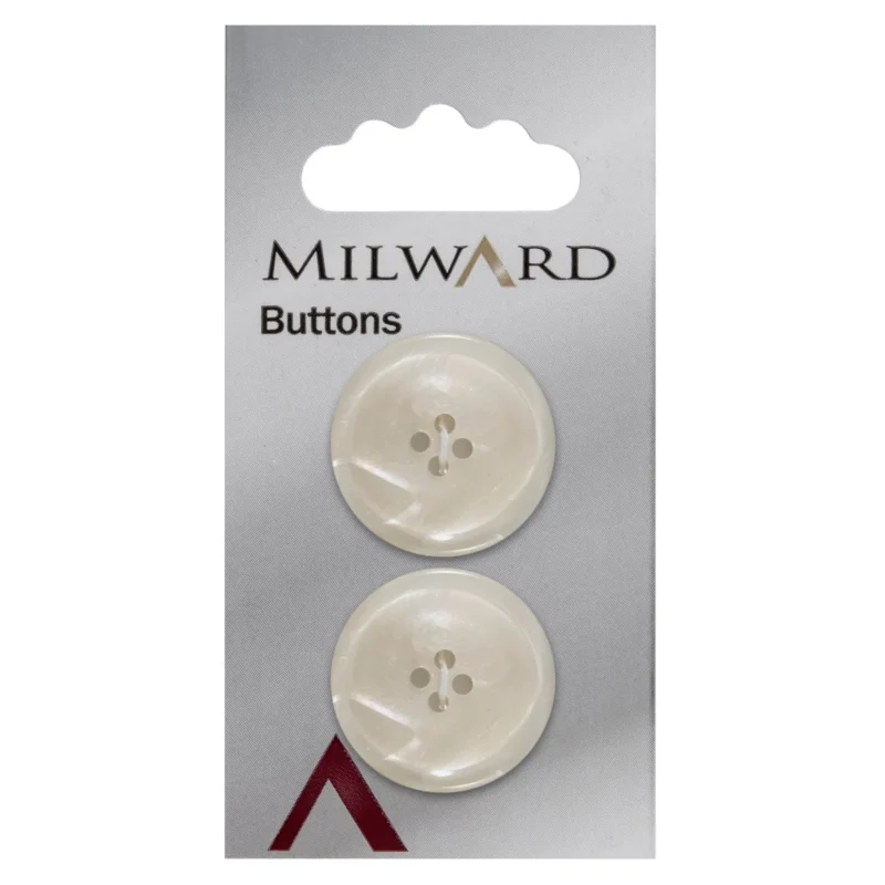 25mm milward carded buttons pack of 2 00315a