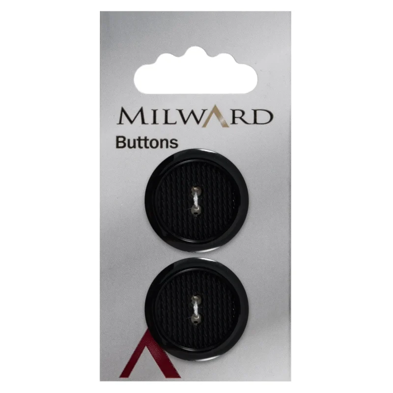 25mm milward carded buttons pack of 2