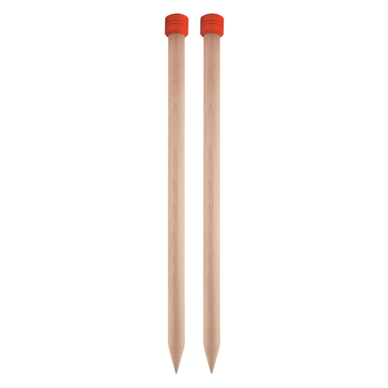 35cm jumbo birch knitting needles 20mm scaled