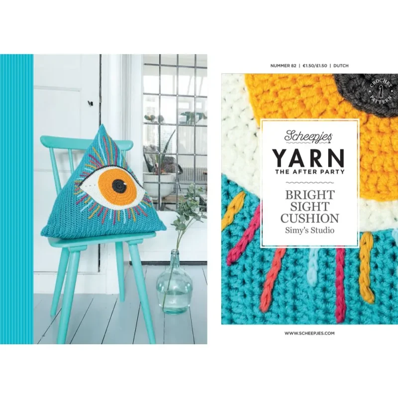 after party yarn 82 bright cushion cover