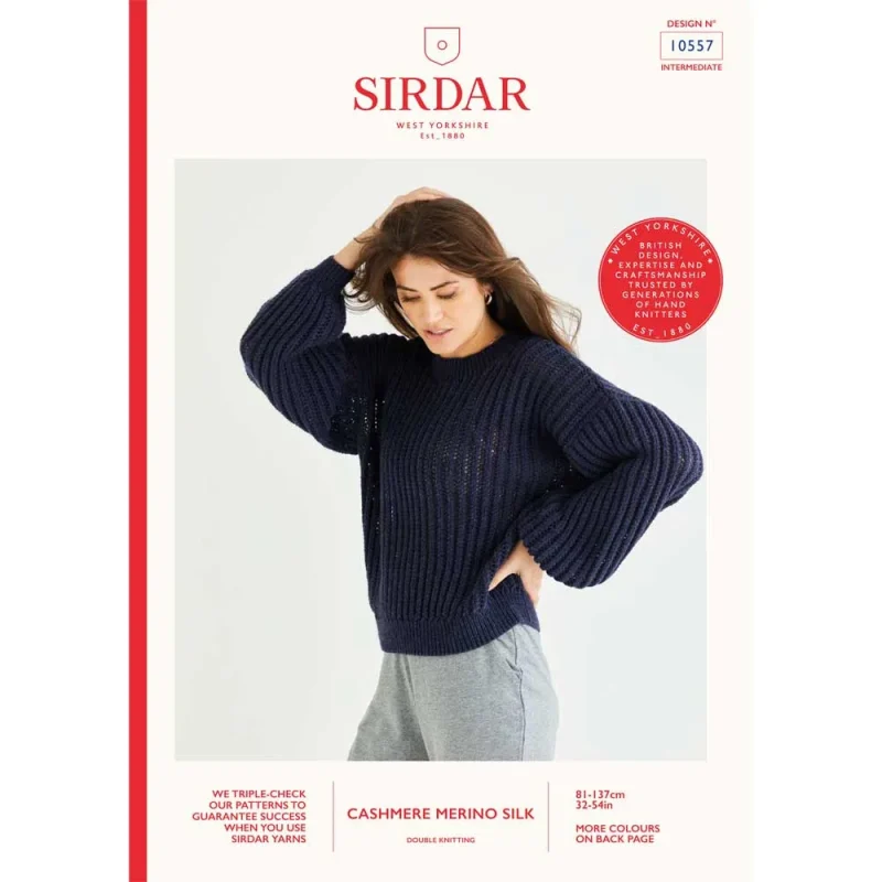 airtex ribbed cashmere silk sweater in sirdar dk