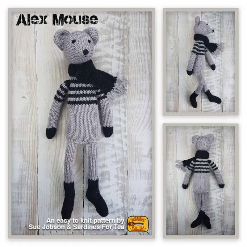 alex mouse in sirdar baby bamboo dk sue jobson