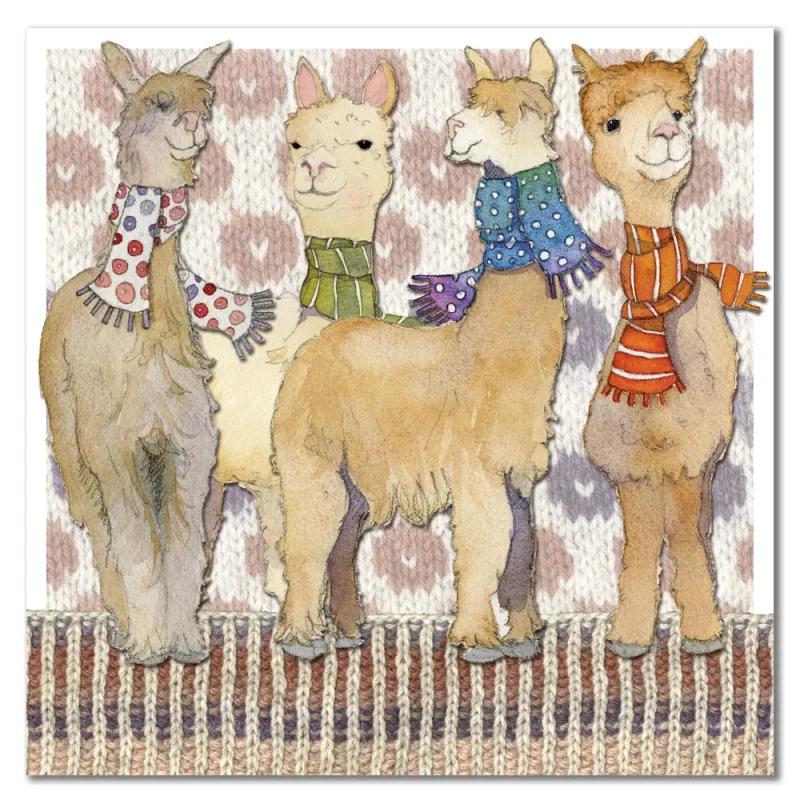 alpacas greetings card by emma ball