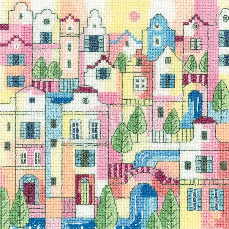 amsterdam impressions cross stitch kit by karen carter heritage crafts