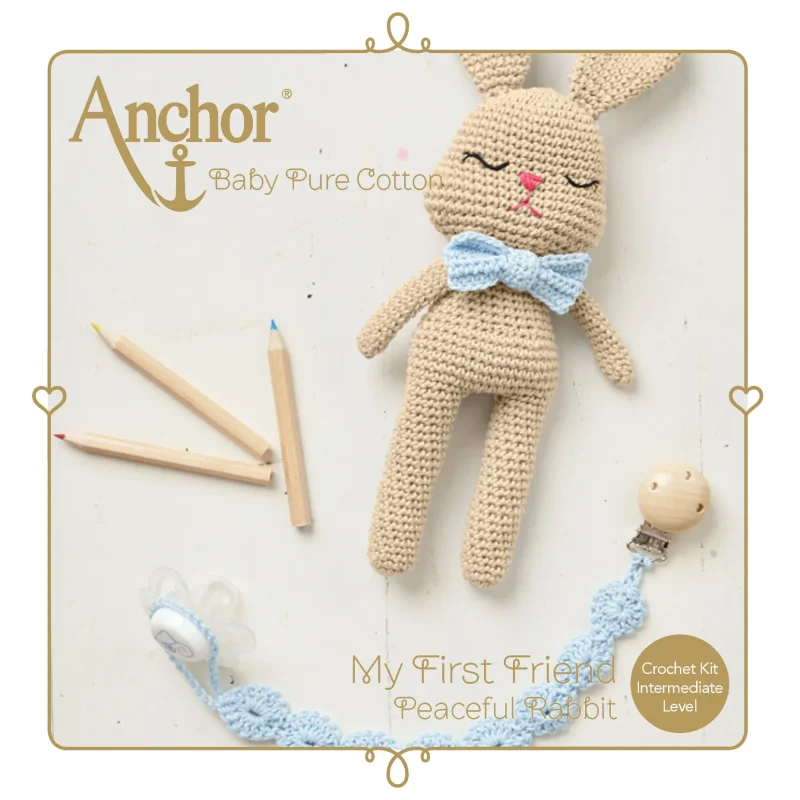 anchor baby cotton crochet kit peaceful rabbit