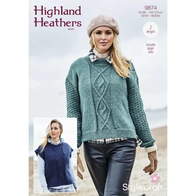 aran sweater digital pattern highland heathers aran