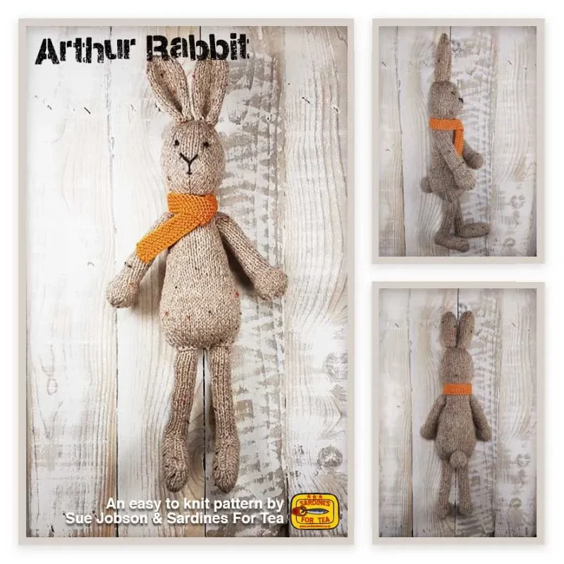 arthur the rabbit in sirdar harrap tweed dk by sue jobson digital pattern