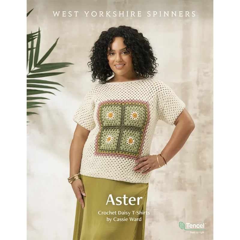 aster crochet daisy t shirt pattern west yorkshire spinners elements dk digital pdf dpb0277