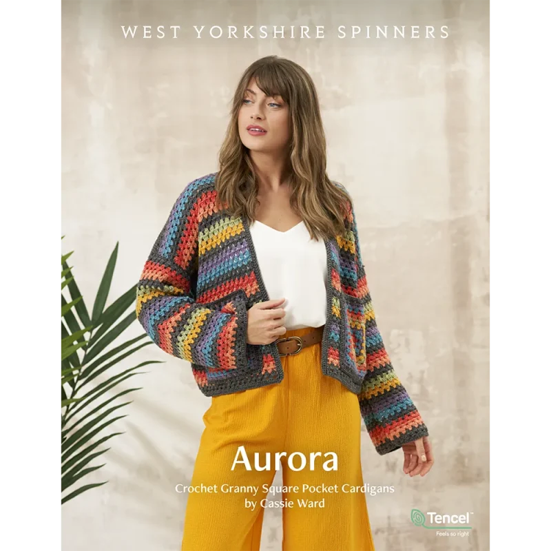 aurora crochet pocket cardigans west yorkshire spinners elements dk digital pattern dpb0280