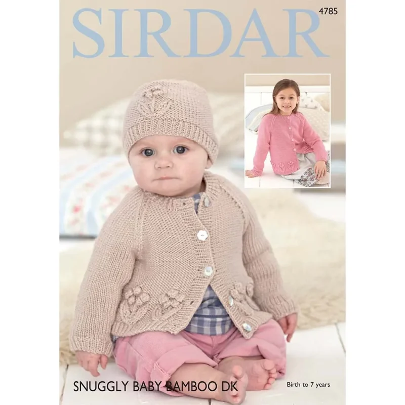 baby bamboo cardigan hat set digital knitting pattern