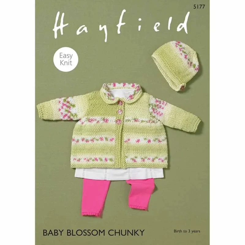 baby blossom chunky matinee coat bonnet digital pattern