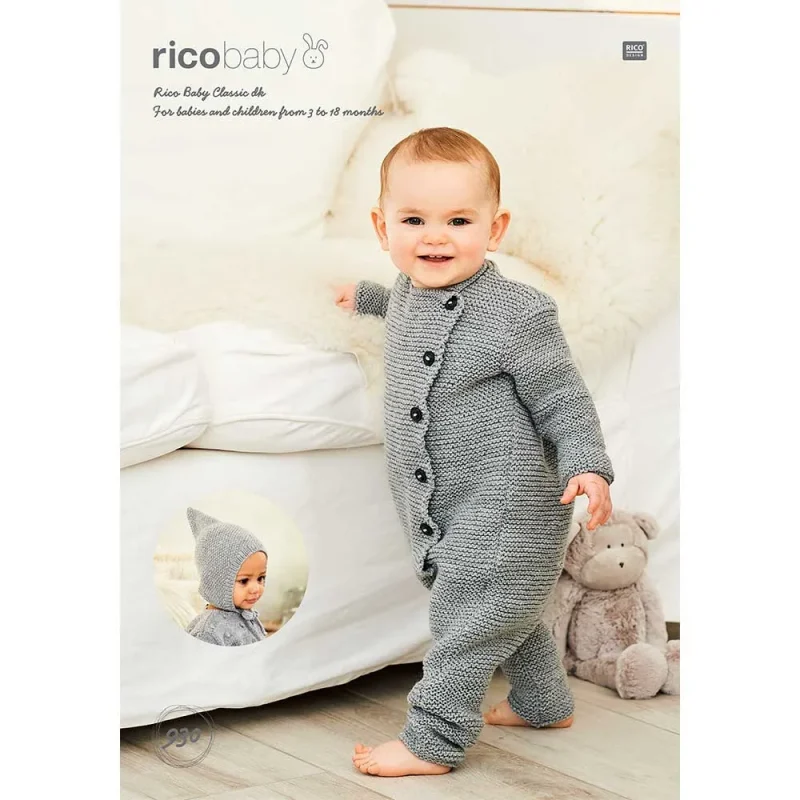 baby onesie hat set rico classic dk digital download