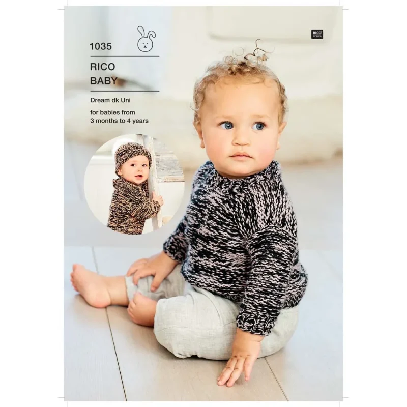 baby sweater hat set rico dream dk uni