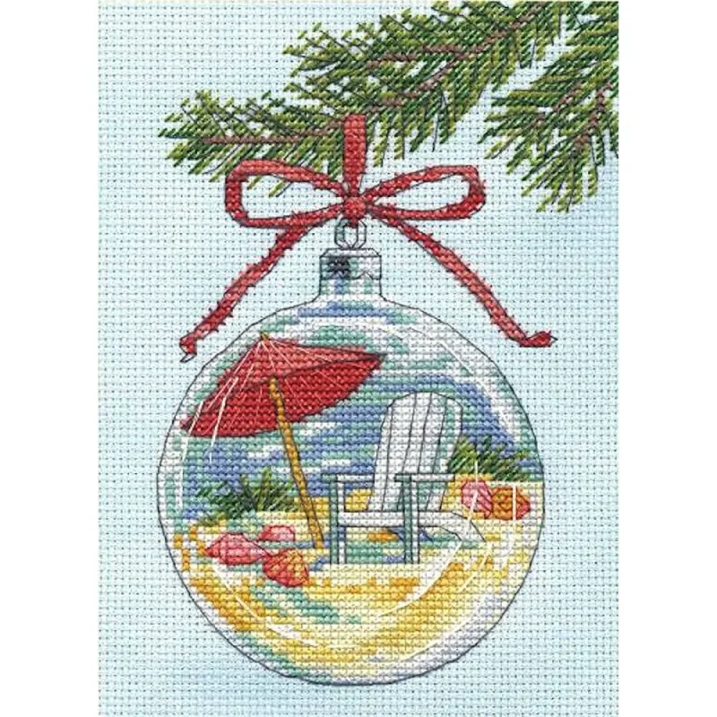 beach cross stitch kit seaside decor