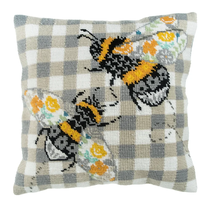 bees cross stitch cushion kit trimits tapestry scaled