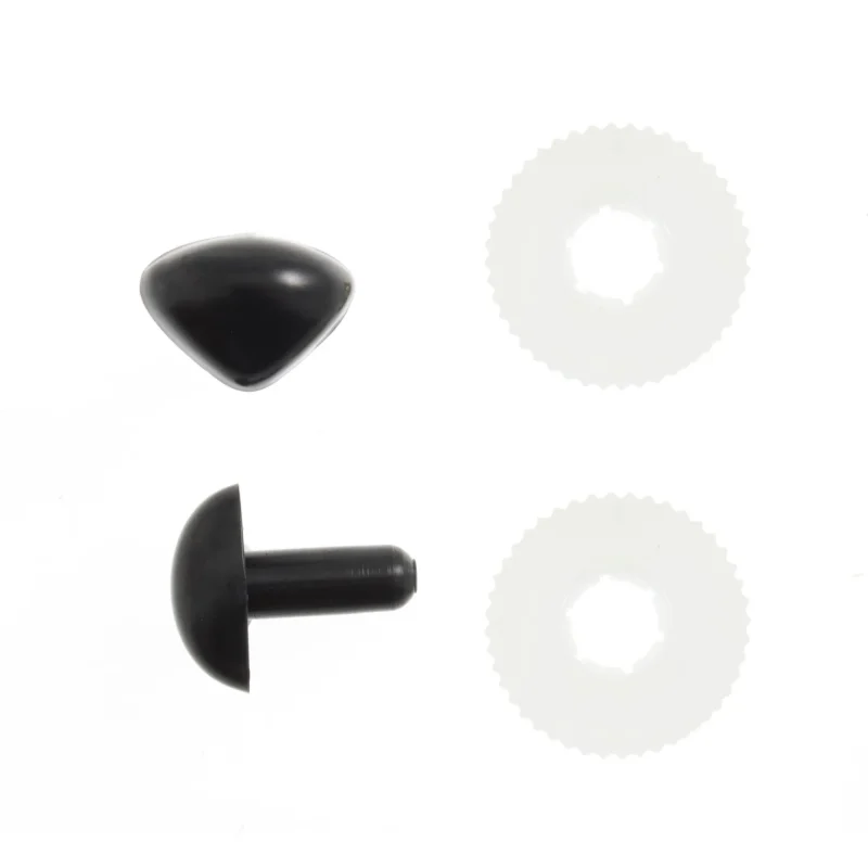 black 12mm animal cat toy noses 10 pack