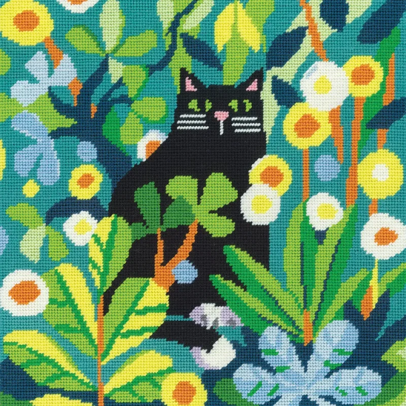 black cat tapestry kit heritage crafts