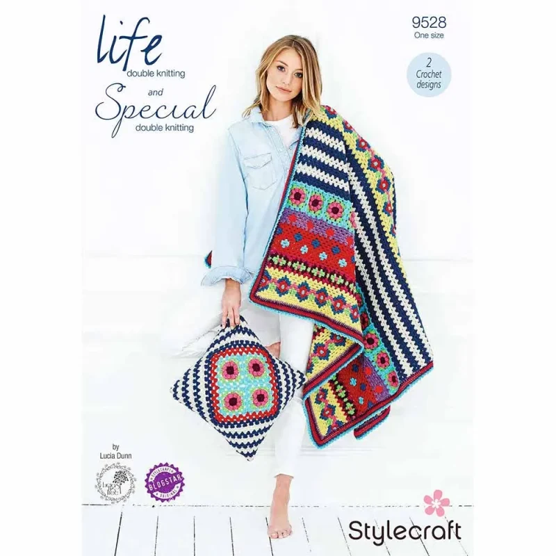 boho stylecraft life dk blanket cushion set by lucia dunn