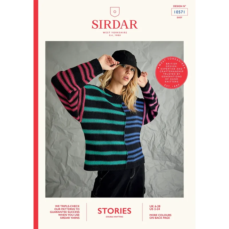 bright lights sirdar stories dk sweater digital pattern 10571