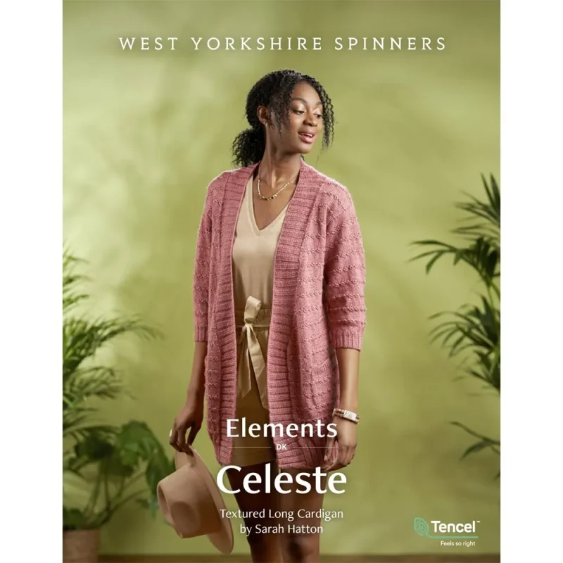 celeste cardigan digital pattern west yorkshire spinners elements dk yarn