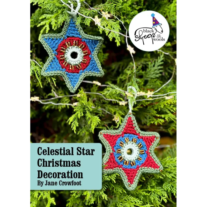 celestial star beaded christmas ornament pattern exclusive by jane crowfoot