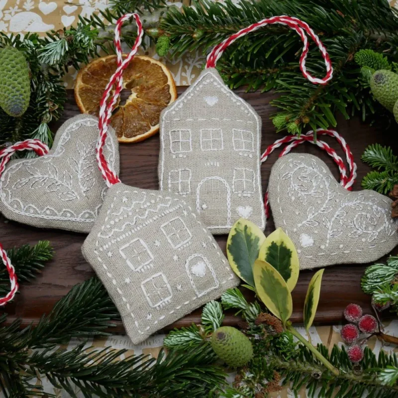 christmas gingerbread embroidery kit holiday decor