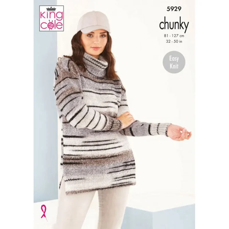 chunky knit safari sweaters round cowl neck for women