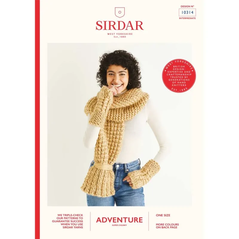 chunky scarf wristwarmers sirdar adventure