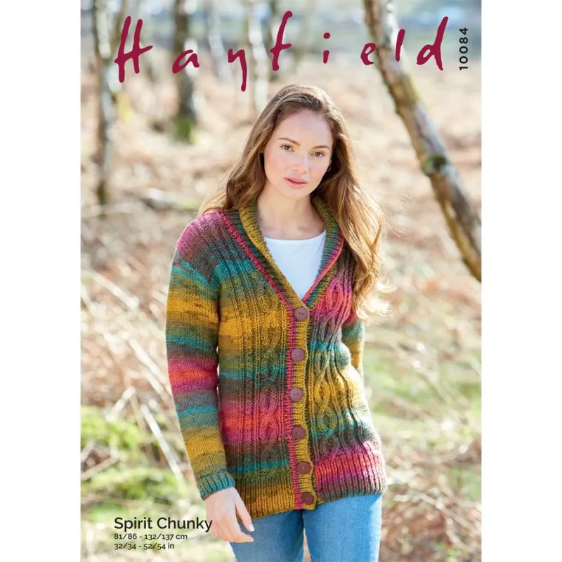 chunky shawl collar cardigan hayfield spirit