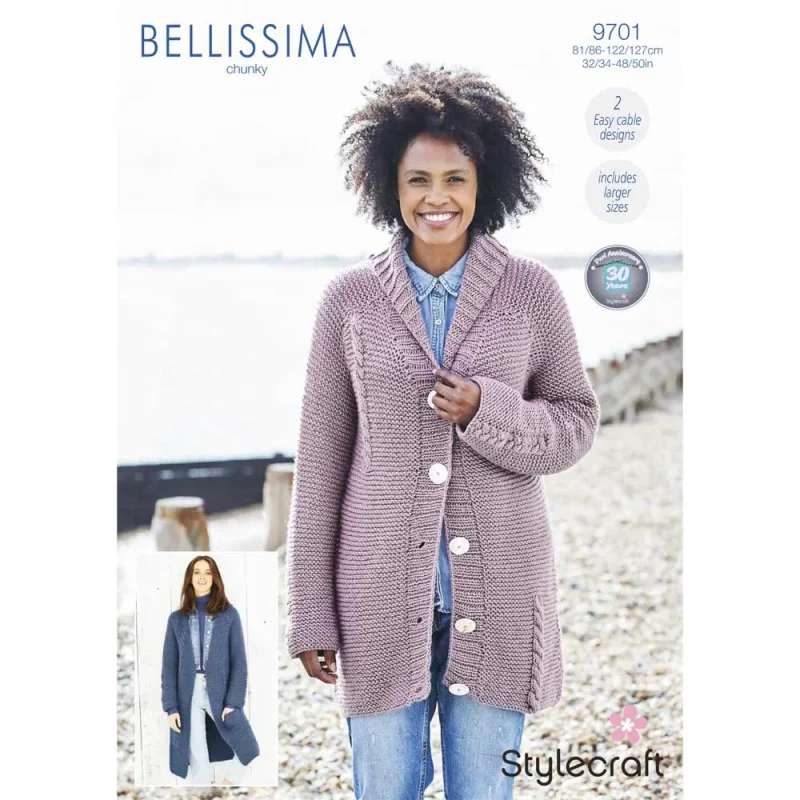 chunky stylecraft bellissima jacket cardigan digital pattern