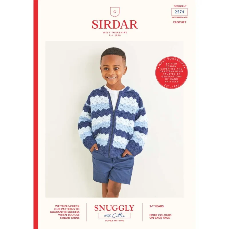 cotton snuggly jacket soft 100 cotton by sirdar