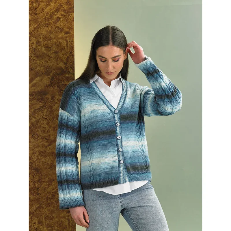 cozy james c brett aurora dk cardigan