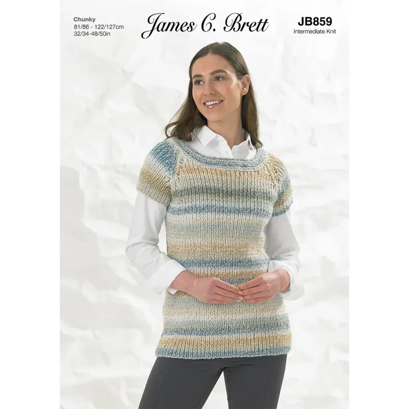 cozy james c brett marble chunky slipover