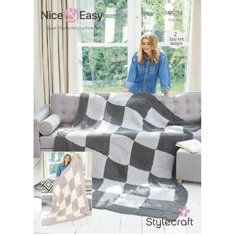 cozy knitted blankets stylecraft special xl digital pattern 9934