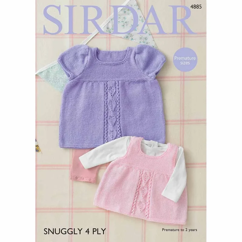 cozy sirdar 4ply dress pinafore set