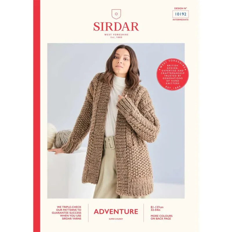 cozy sirdar adventure super chunky cardigan