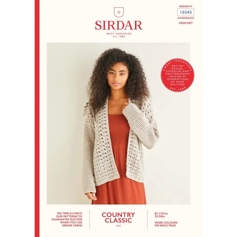 cozy sirdar country classic 4ply crochet cardigan