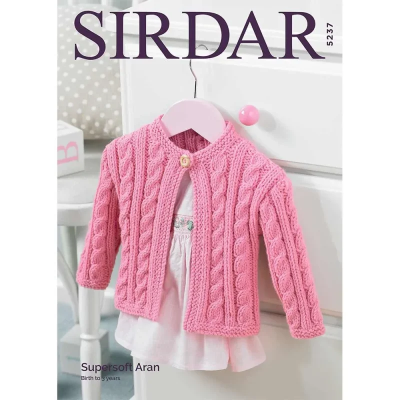 cozy sirdar supersoft aran cardigan